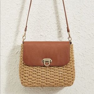 Straw crossbody bag